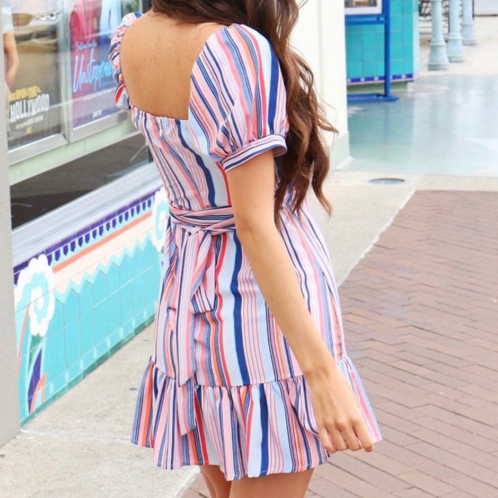 Striped Mini Dress - Picture 2 of 4